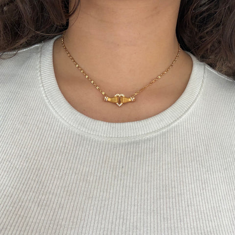 Vintage Diamond Heart Hands Necklace, by Carrera y Carrera