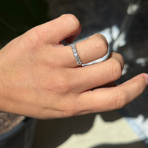 .57ctw Petite Old European Cut Diamond 7-Stone Band