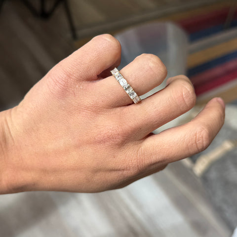 4.70ctw Emerald Cut Diamond Eternity Band