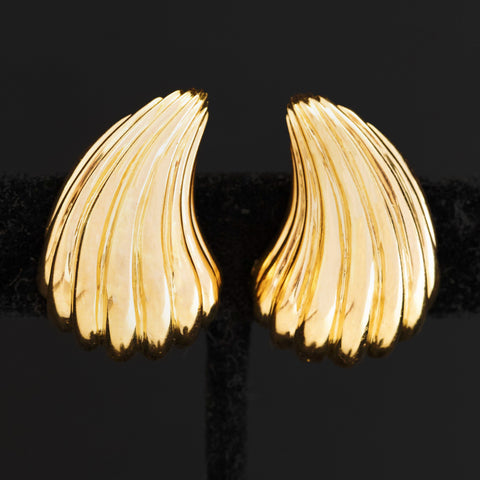 Vintage Fluted Teardrop Clip-On Earrings, by Tiffany & Co.