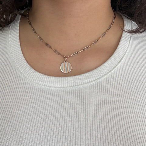 Vintage Two Tone Medallion Necklace