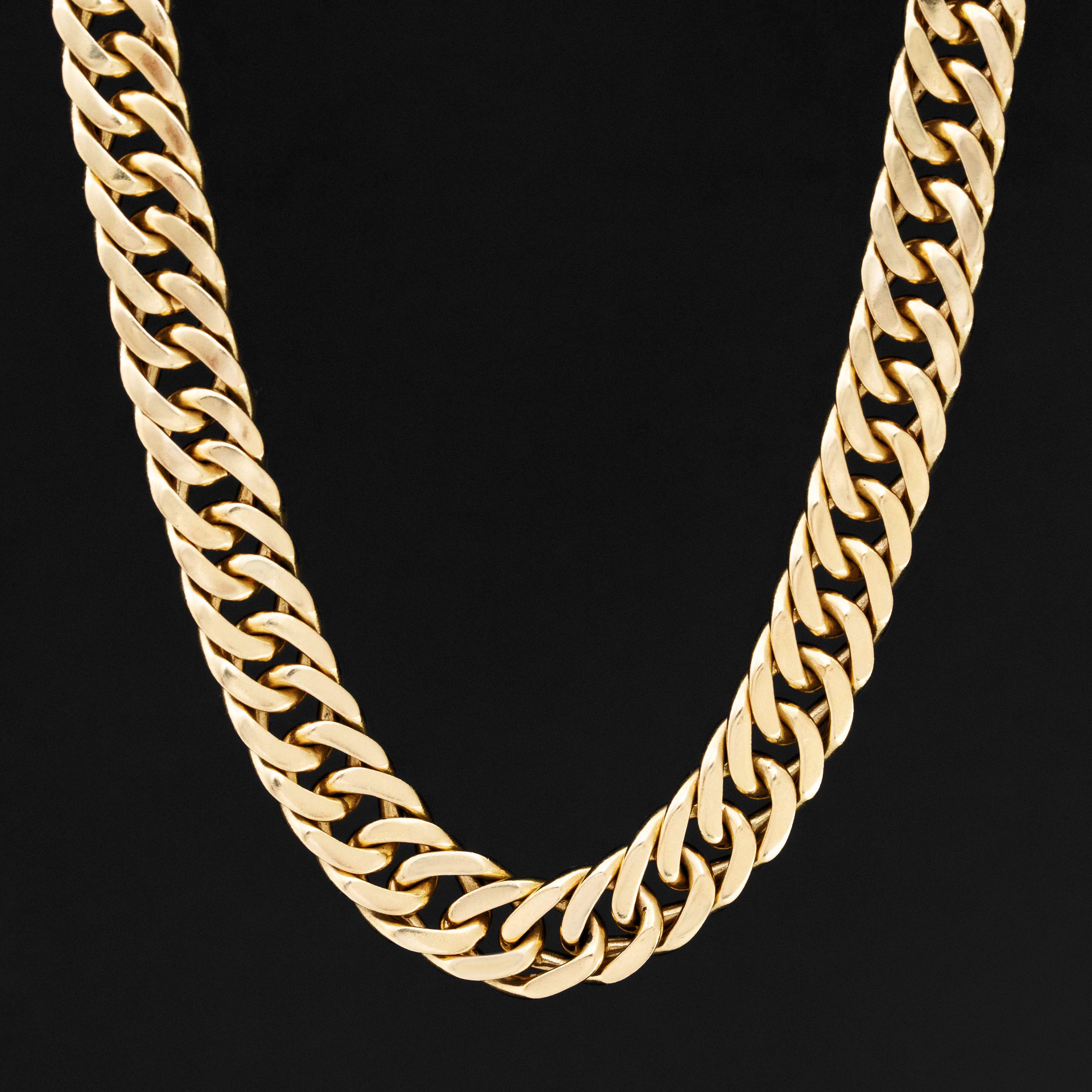 Vintage Flat Curb Link Chain, by Gucci c. 1980