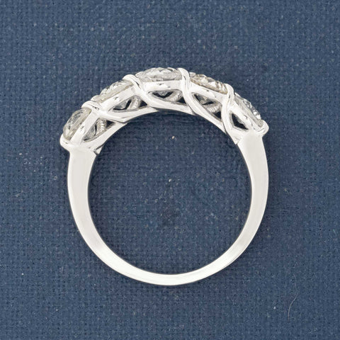 2.00ctw Old European Cut Diamond 5-Stone Band