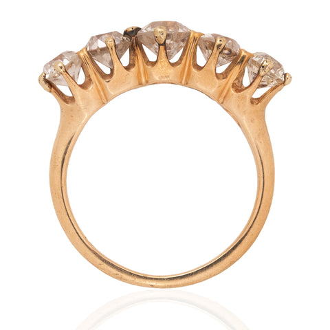 1.68ctw Antique Old European Cut Diamond Graduated Ring