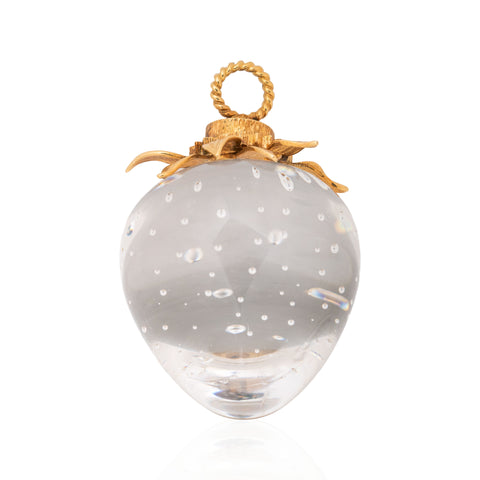 Strawberry Glass Pendant, by Steuban Glass