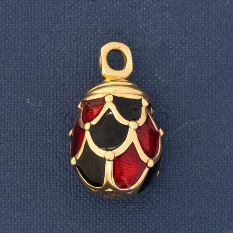 Vintage Enamel Egg Pendant