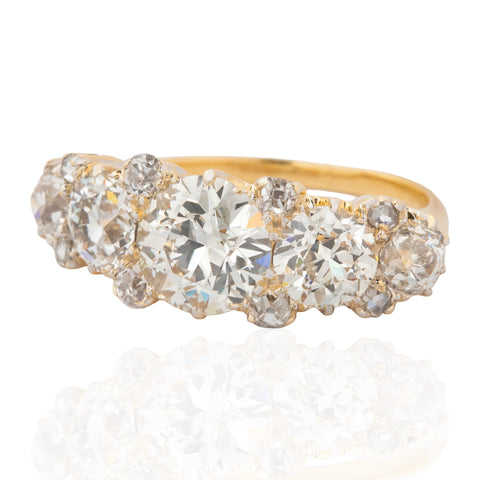 5.32ctw Antique Old European Cut Diamond Ring