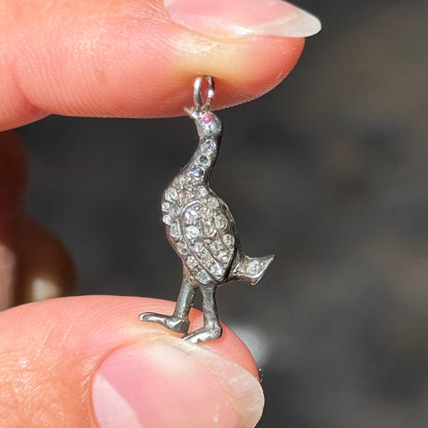 Antique Diamond Waterfowl Charm