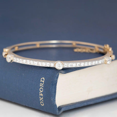 1.15ctw Antique Old European Cut Diamond Bangle
