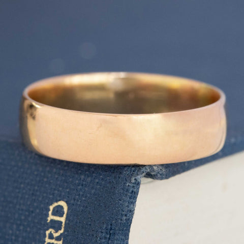 Antique Rose Gold Wedding Band, 5.20mm