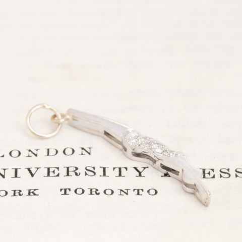 Art Deco Diamond Diving Charm