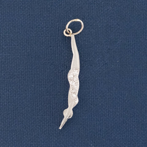 Art Deco Diamond Diving Charm