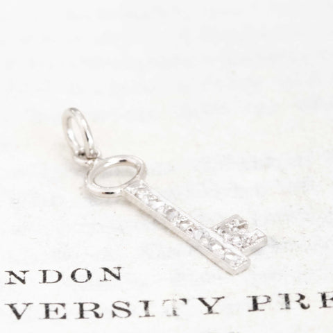 Art Deco Diamond Key Charm