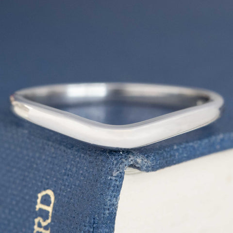 Curved Platinum Band, by Bvlgari