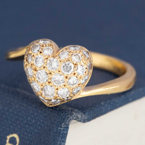 Diamond Heart Pave Ring, by Cartier