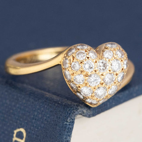 Diamond Heart Pave Ring, by Cartier