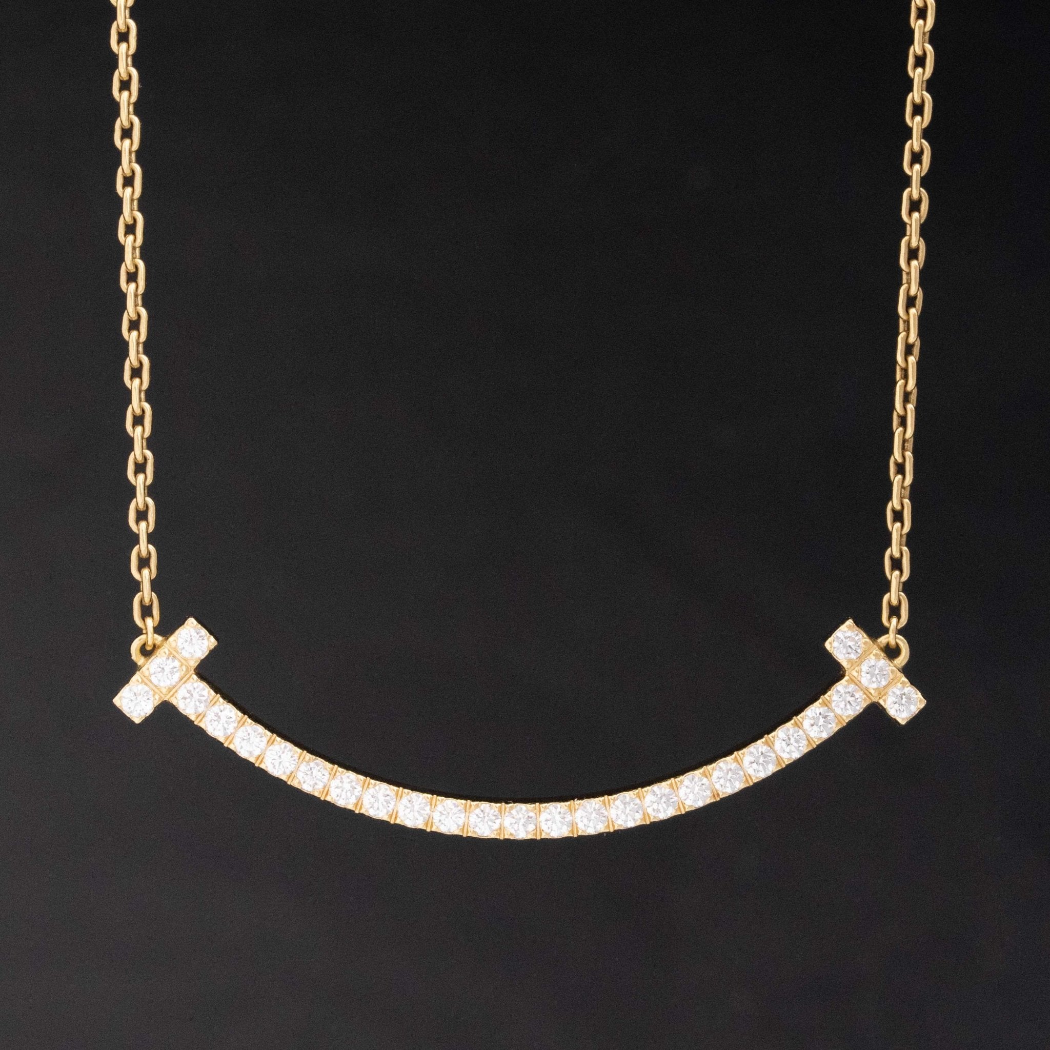 Diamond T Smile Pendant by Tiffany