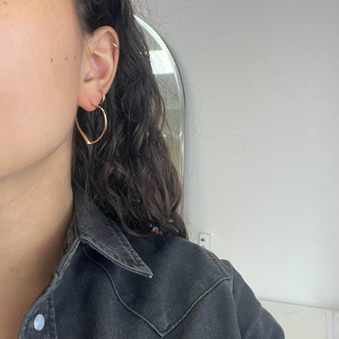 Elsa Peretti Heart Shaped Hoop Earrings by Tiffany & Co