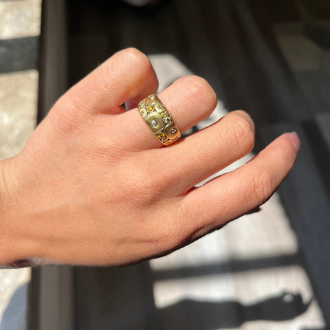Fancy Colored Diamond Little Windows Band by Alex Sepkus