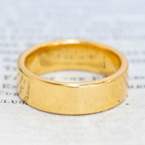 Men's 22kt Square Shank Wedding Band, 6.9mm