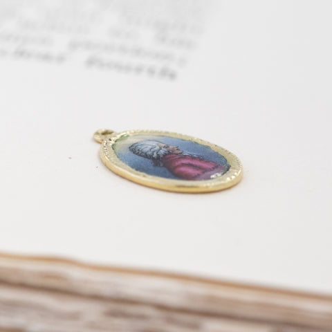 Mozart Portrait Enamel Charm