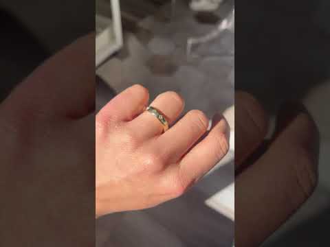 Video of .60ctw French Cut Diamond Scatter Band, vintage-inspired band with French Cut Diamonds, crafted in yellow gold.