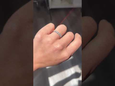 Video of .61ctw Old European Cut Diamond Half-Hoop Band, vintage-inspired band with Old European Cut Diamonds, crafted in platinum