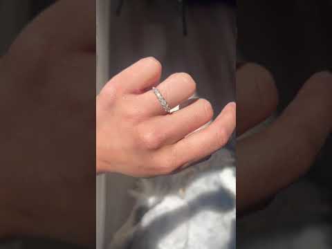 Video of .70ctw Old European Cut Diamond Half-Hoop Band, vintage-inspired band with Old European Cut Diamonds, crafted in yellow gold
