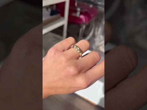 Video of 1.05ctw Mixed Rose Cut Diamond Scatter Band, vintage-inspired band with Antique Diamonds, crafted in yellow gold