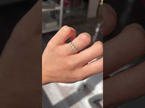 Video of .71ctw Petite Old European Cut Diamond 5-Stone Band, vintage-inspired band with Old European Cut Diamonds, crafted in yellow gold