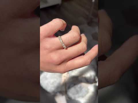 Video of 1.07ctw Old Mine Cut Diamond Half-Hoop Band, vintage-inspired band with Old Mine Cut Diamonds, crafted in yellow gold