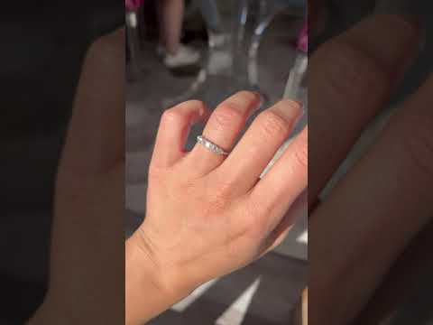 Video of .94ctw Petite Old Mine Cut Diamond 5-Stone Band, vintage-inspired band with Old Mine Cut Diamonds, crafted in platinum