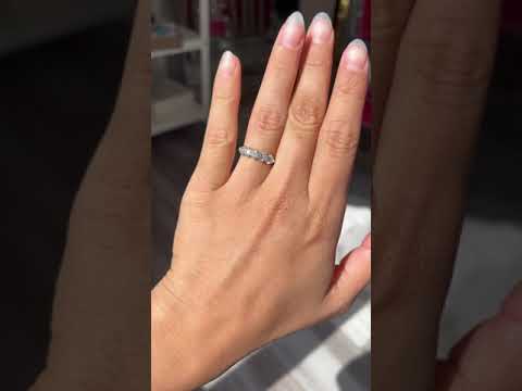 Video of .95ctw Petite Old European Cut Diamond 5-Stone Band, vintage-inspired band with Old European Cut Diamonds, crafted in platinum