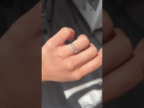 Video of .85ctw Petite Old Mine Cut Diamond 5-Stone Band, vintage-inspired band with Old Mine Cut Diamonds, crafted in platinum