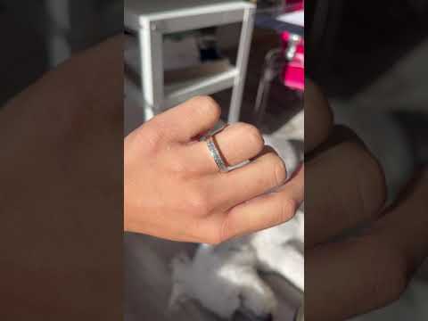 Video of .71ctw Baguette Cut Diamond Channel Set Band, vintage-inspired band with Baguette Cut Diamonds, crafted in platinum