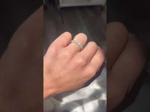 Video of .81ctw Old European Cut Diamond Half-Hoop Band, vintage-inspired band with Old European Cut Diamonds, crafted in yellow gold