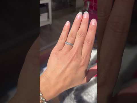 Video of .94ctw Petite Old European Cut Diamond 5-Stone Band, vintage-inspired band with Old European Cut Diamonds, crafted in platinum