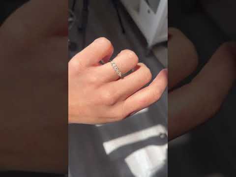 Video of .83ctw Petite Old Mine Cut Diamond 5-Stone Band, vintage-inspired band with Old Mine Cut Diamonds, crafted in yellow gold