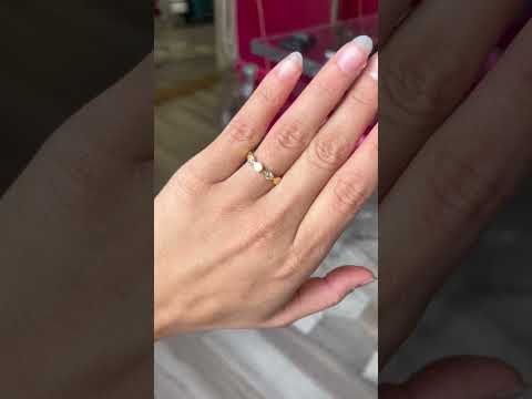 Video of Antique lovers’ .40ctw Old European Cut Diamond Navette Band in yellow gold, featuring rare Earth-mined Old European Cut Diamonds.