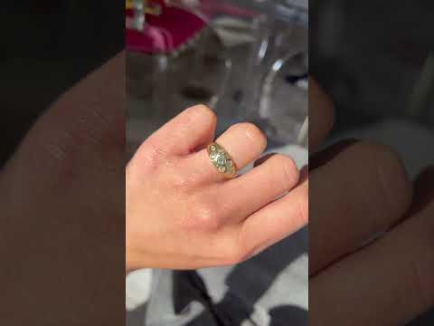 Video of 1.12ctw Mixed Cut Diamond Bombe Ring, vintage-inspired band with Antique Diamonds, crafted in yellow gold