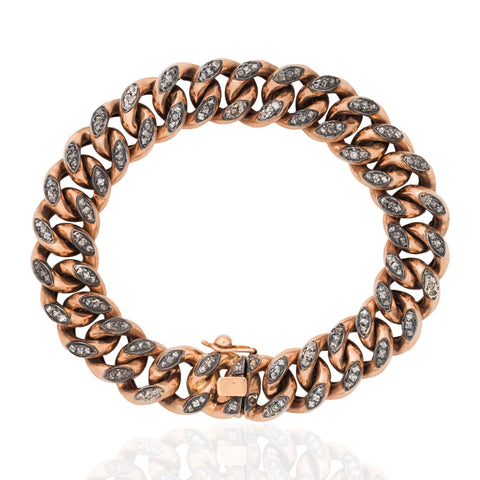 RARE Victorian Diamond Curb Link Bracelet