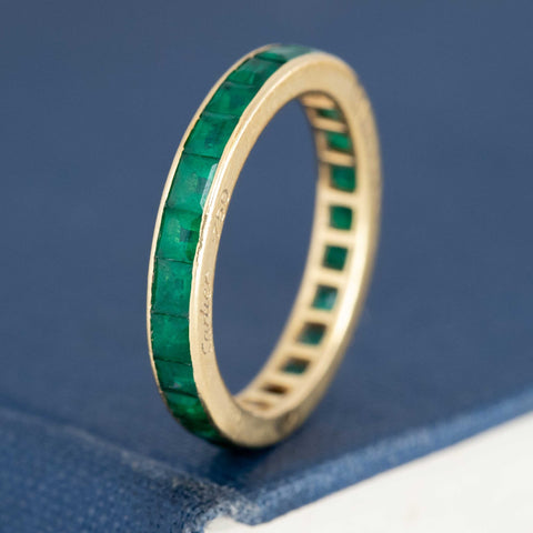 2.04ctw RARE Vintage Emerald Eternity Band, by Cartier London