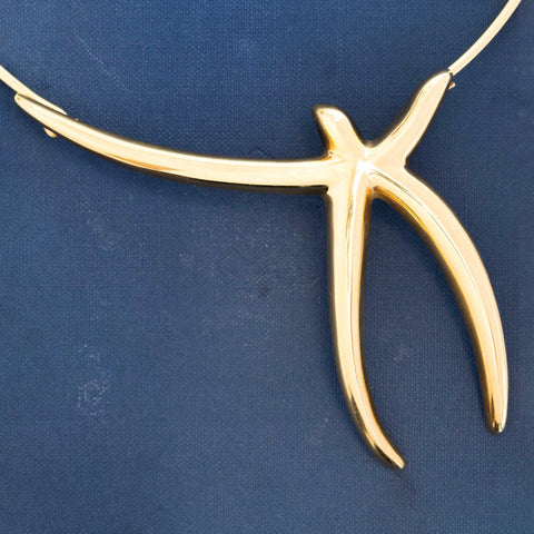 Rare vintage Elsa Peretti for Tiffany & Co. jumbo starfish collar necklace in 18kt yellow gold