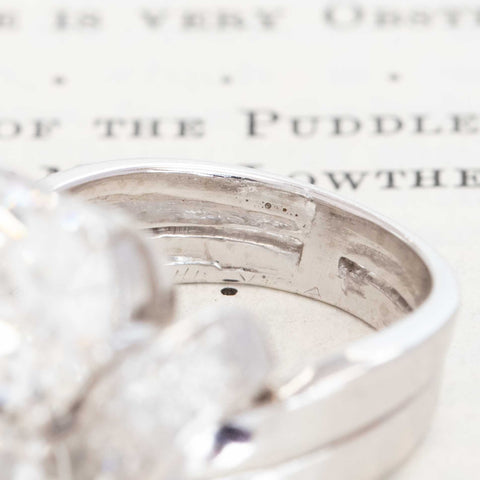 RARE Vintage Monture 4.00ctw Old Mine Cut Diamond Ring, by Van Cleef & Arpels