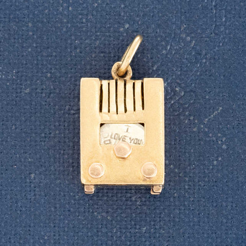 RARE Vintage Multilingual Juke Box I LOVE YOU Charm, French