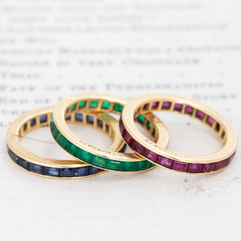 2.30ctw RARE Vintage Ruby Eternity Band, by Cartier London