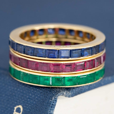 2.30ctw RARE Vintage Ruby Eternity Band, by Cartier London
