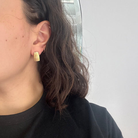 RARE Vintage Wire Hoop Earrings, by George L'Enfant for Hermes