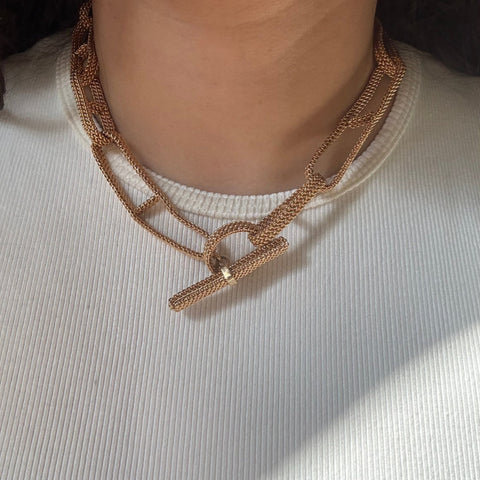 RARE Vintage Woven Chain D'Ancre Necklace, by Hermes