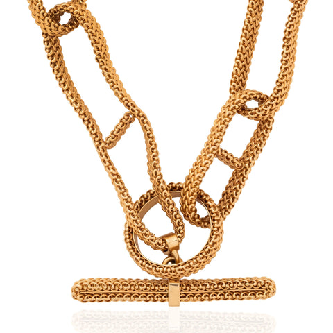 RARE Vintage Woven Chain D'Ancre Necklace, by Hermes